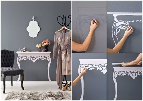 Vẽ hình, tranh tường.