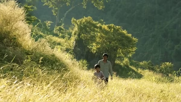 Hình ảnh cậu bé Cá chạy trên triền cỏ xanh, giữa ánh sáng vàng ruộm, hoa may phất phơ trong gió được khắc họa sống động, sắc nét với những cảnh quay mưa, nắng đều là mưa và nắng thật khiến người xem có cảm giác như chính mình được sống trong những cảnh quay đó.