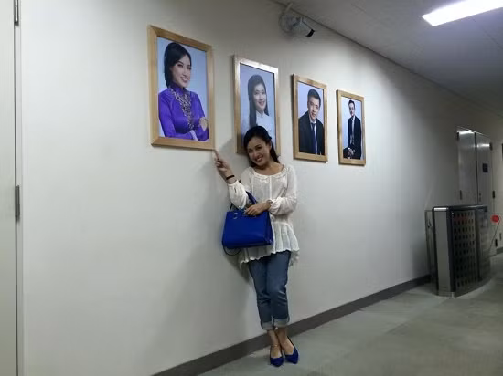 Hình ảnh ít thấy về MC Hoài Anh.