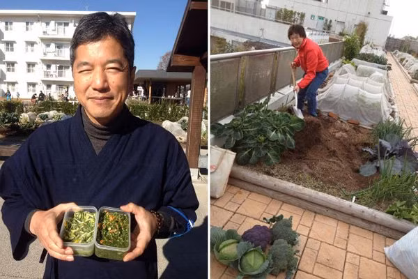 Với những hành khách thường xuyên đi tàu, họ hoàn toàn có thể tranh thủ thời gian chờ tàu để làm vườn và tiện thể hái rau sạch về nhà.