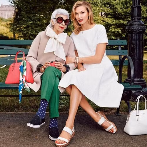 Iris Ipfel cho rằng: "Mọi người thích tôi, quan tâm tới tôi vì tôi khác biệt.". Năm vừa qua, dự án lớn nhất của bà là trở thành gương mặt đại diện của Kate Spade cùng với chân dài đình đám của Victoria’s Secret, Karlie Kloss, cũng như tham gia chiến dịch quảng cáo cho hãng nữ trang Alexis Bittar.