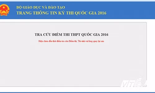 Thí sinh vào trang http://tracuu.thithptquocgia.edu.vn để tra cứu điểm thi THPT quốc gia 2016.