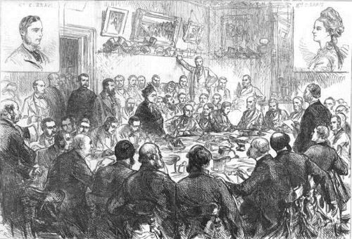 Tranh vẽ tái hiện cảnh các thẩm phán thẩm vấn vợ của Charles Bravo. (Ảnh: Getty Images)