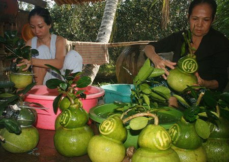 Ý tưởng chợt đến khi ông xem phim Tây Du Kí trên truyền hình, từ đó ông bắt tay tạo hình cho những quả bưởi. Để tạo ra những quả bưởi hồ lô, ông Thành đã phải tự mày mò vẽ bản thiết kế tạo ra khuôn mẫu.