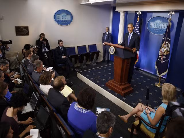 Phòng họp báo James S. Brady.