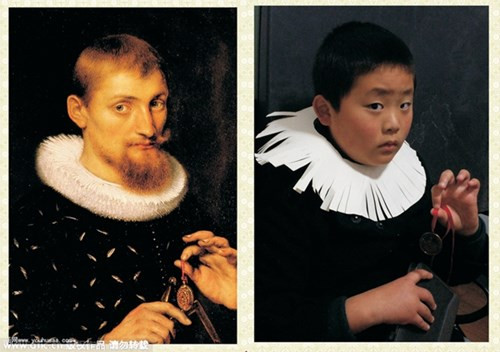 Nam sinh này thể hiện khả năng sáng tạo với bức “Chân dung một người đàn ông” của Ruben.