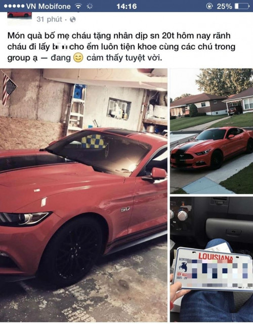 Bố mẹ tặng sinh nhật con bằng chiếc ô tô gây xôn xao.