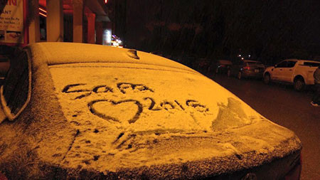 Sa Pa, Yên Bái, Tam Đảo, Lạng Sơn,…xuất hiện băng giá và tuyết (Ảnh: Facebook Ninh Ken)