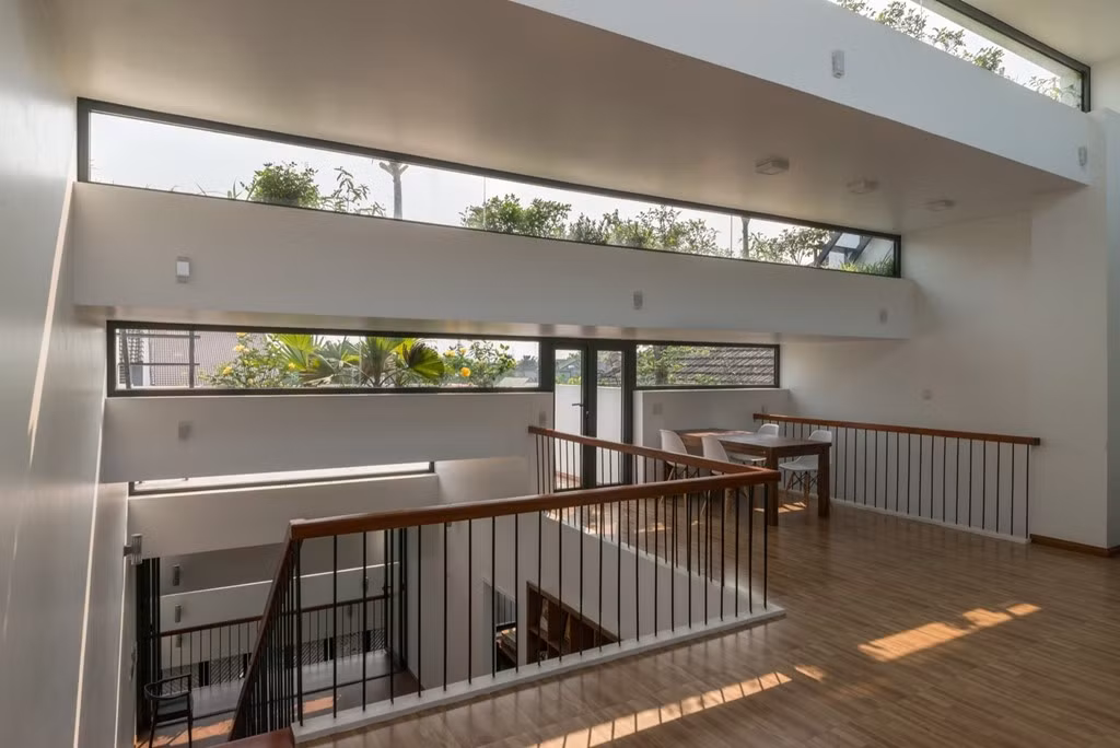 Đây là ý tưởng kết hợp giữa nhà ở và ruộng bậc thang, xóa nhòa ranh giới giữa trong và ngoài, trên và dưới, sự cởi mở và riêng tư của căn nhà.