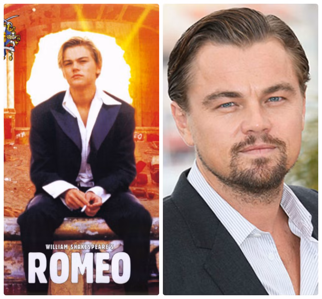 Leonardo DiCaprio năm 1996 và hiện tại.