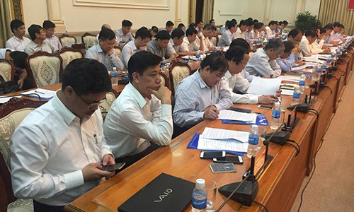 Các đại biểu tại buổi làm việc. Ảnh: Trương Khởi.