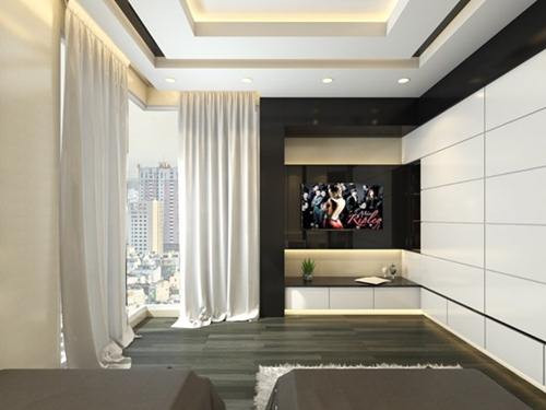 Phòng ngủ có thể ngắm cảnh ở trên cao tuyệt đẹp.