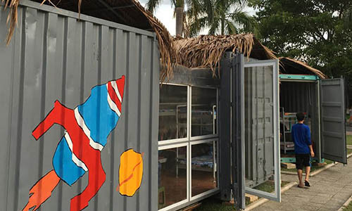 Tranh cai viec bien container thanh nha ban tru o Quang Ngai