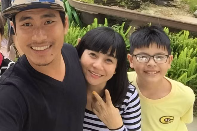 Kiều Minh Tuấn cũng rất được lòng con trai riêng của Cát Phượng.