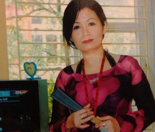 Hình ảnh đời thường của cô Nguyễn Nữ Kiều Vinh.