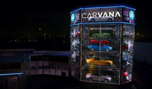 Máy bán ô tô tự động này được thiết kế như một tòa tháp.