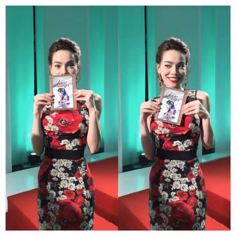 Khi diện váy ôm sát nữ ca sĩ Hồ Ngọc Hà cũng vô cùng xinh đẹp, gợi cảm.