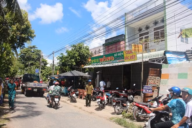 Hiện trường xảy ra vụ án mạng.