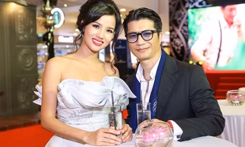 Dustin Nguyễn và Bebe Phạm đồng hành trong mọi sự kiện. Ảnh: Nguyễn Thành