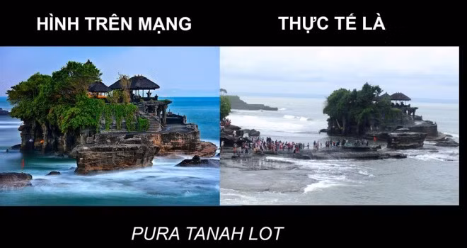Đền Tanah Lot cũng rất nổi tiếng linh thiêng và thanh tịnh, nhưng khi tới đây bạn sẽ thấy không gian thanh tịnh vắng vẻ là xa xỉ.