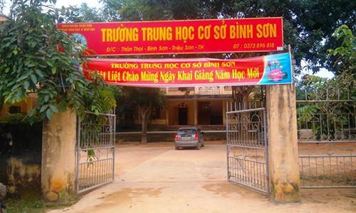 Trường THCS xã Bình Sơn. Ảnh: Nguyễn Dương.