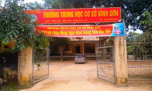 Trường THCS xã Bình Sơn. Ảnh: Nguyễn Dương.