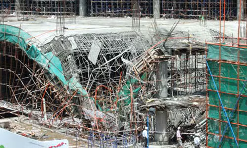 Sap cong trinh xay dung o Khanh Hoa, chu thau tu vong tai cho