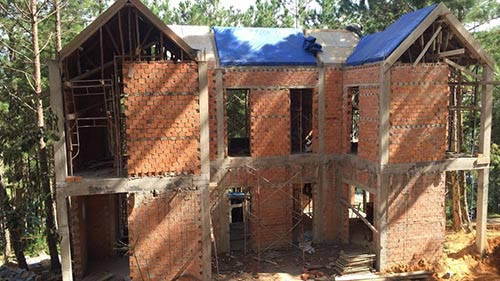 Căn nhà đang trong quá trình hoàn thiện được Như Thảo khoe hồi đầu tháng 9.