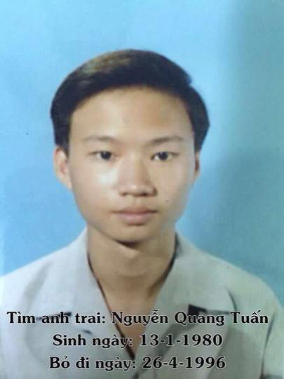 Chị Hương đăng tin mong muốn tìm được anh trai về đoàn tụ với gia đình