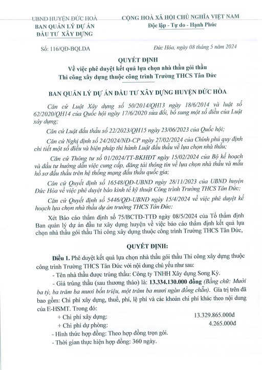 Long An: Loại 2 đối thủ, Cty Song Kỳ trúng gói xây lắp hơn 16 tỷ - Hình 4 Long An: Loai 2 doi thu, Cty Song Ky trung goi xay lap hon 16 ty-Hinh-4
