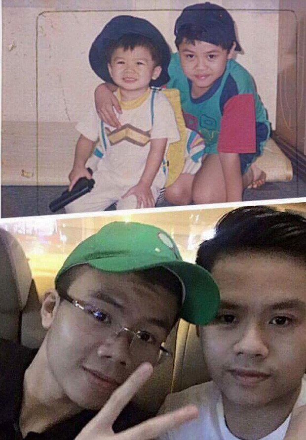 Anh em Phan Thành - Phan Hoàng đã luôn thân thiết từ khi còn nhỏ xíu. Không khó để nhận thấy đường nét trên gương mặt của cả 2 gần như y nguyên.