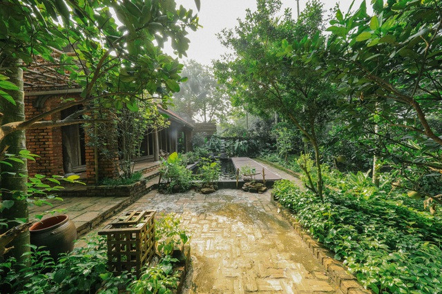 Căn nhà như tách biệt hẳn với thế giới ồn ào của phố thị. Ảnh: Dân Việt