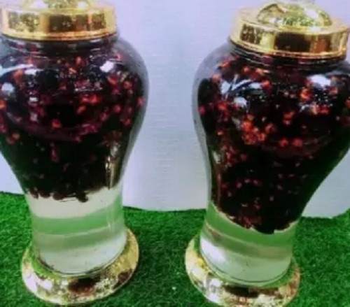 Người bán cho biết, ong đất ngâm rượu có tác dụng trừ phong, giải độc, sát trùng, chữa bệnh xương khớp. Ảnh: Lazada.