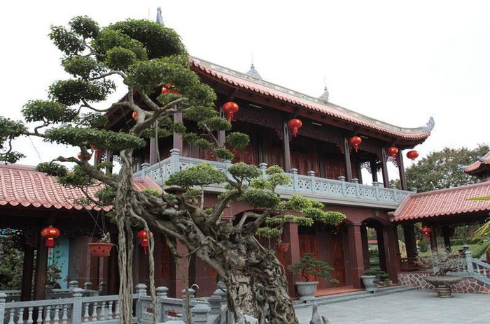 Trên diện tích 4.000m2, biệt phủ của đại gia xứ Nghệ được làm toàn bằng gỗ quý như: đinh hương, giáng hương, cẩm lai...Ảnh: VietNamNet.