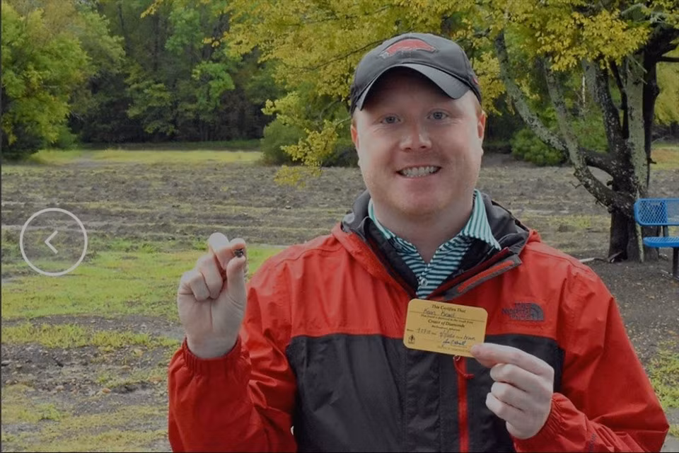 Miệng núi lửa trong Công viên tiểu bang Crater of Diamonds được xem là một mỏ vàng kim cương.