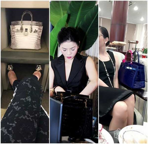 Chỉ tính riêng hiệu Hermes, cô đã sở hữu hơn 10 chiếc. Nổi bật nhất là những mẫu Hermes Birkin da cá sấu này, với giá từ 1,6 - 2,5 tỷ đồng. Ảnh: Internet