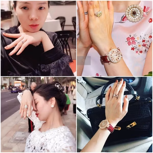 Lệ Quyên khá 'chăm chỉ' khoe bộ sưu tập nhẫn kim cương đắt giá của mình. Chiếc rẻ nhất đã có giá khoảng 1 tỷ đồng. Ảnh: Internet