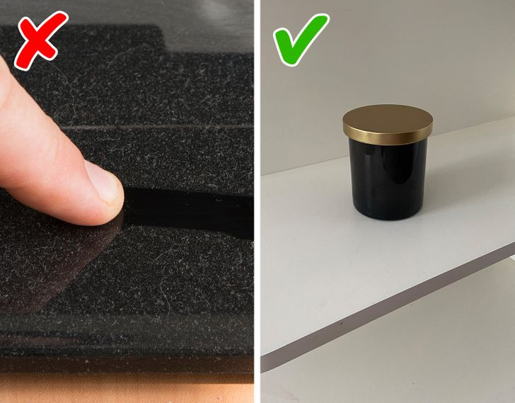 Màu đen chắc chắn trông tuyệt vời nhưng nó không thực tế. Bề mặt tối trông như thể chúng thu hút nhiều bụi hơn. Khi chọn đồ nội thất, hãy chắc chắn rằng bạn ưu tiên chọn các màu khác, chẳng hạn như xám hoặc nâu.