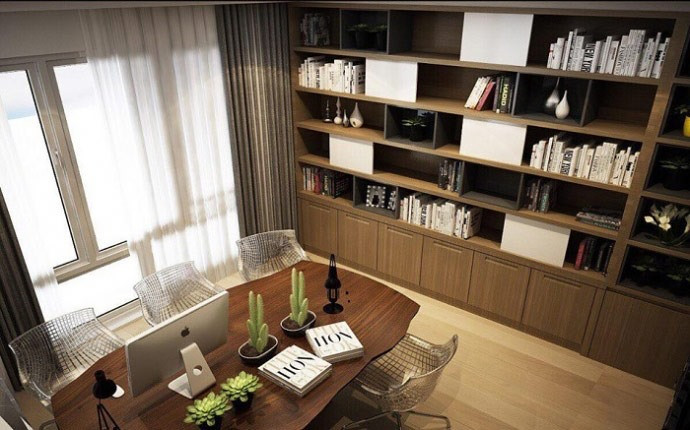 Phòng đọc sách mang đậm phong cách cổ điển. Nguồn ảnh: NSCC.