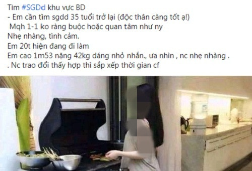 Phan cam dich vu tim sugarbaby, sugardady tran lan tren mang