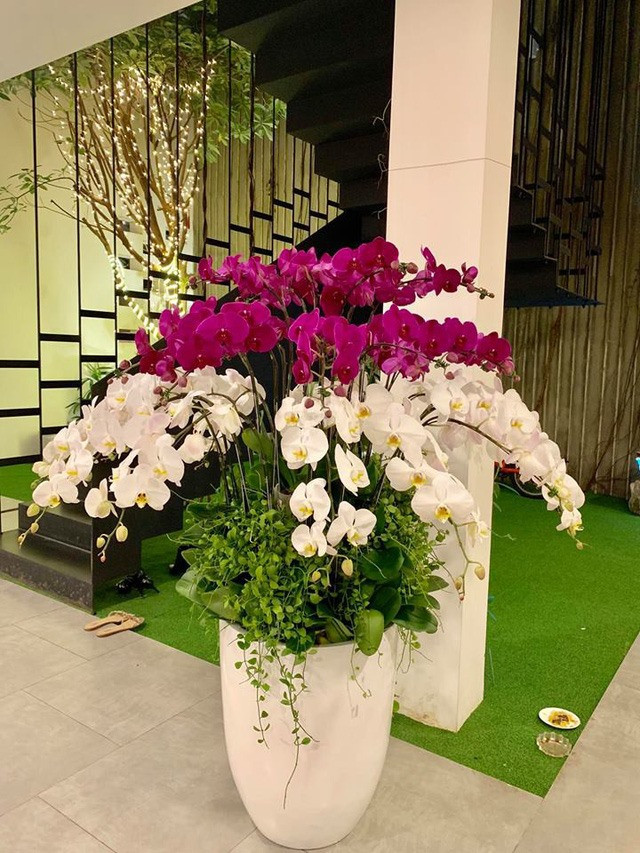 Hoa và cây xanh được xem như một điểm nhấn không thể thiếu trong biệt thự của Hà Hồ.