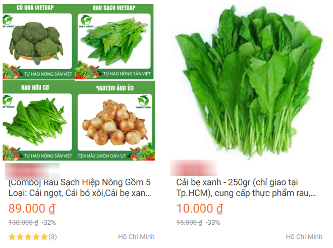 Các mặt hàng rau xanh như cải bó xôi, cải thìa...đều được giảm giá từ 13-30% đủ thu hút khách hàng.