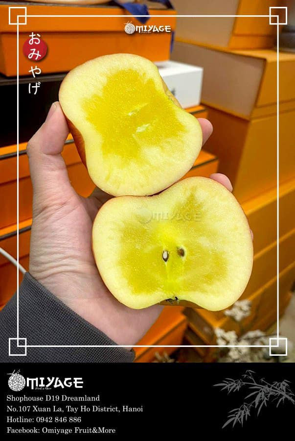 Táo mật dòng vip Nhật Bản còn được gọi là táo mật Premium hay “táo Mặt trời”. Ảnh: FB Khuc Ngoc Anh.