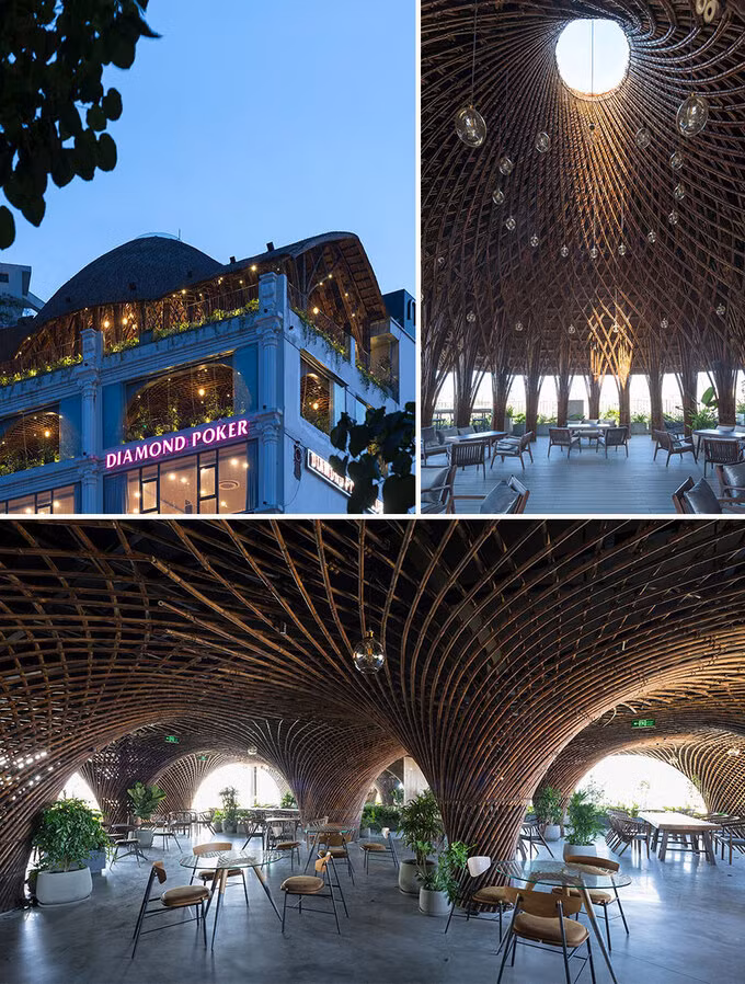 Trong số các dự án đạt giải AMP 2020 có 2 dự án ở Việt Nam là quán cà phê Nocenco ở thành phố Vinh (Nghệ An) và khu nghỉ dưỡng Làng Mít ở Sơn Tây (Hà Nội).