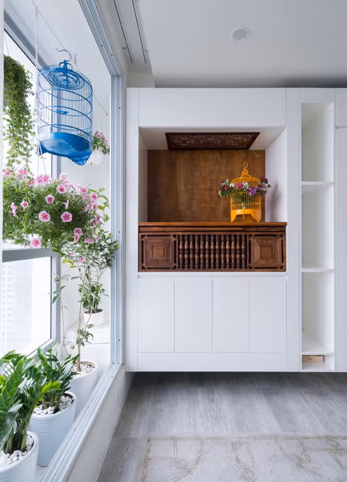 Căn hộ rộng 95m2 có ưu điểm lớn là hai mặt thoáng với rất nhiều cây xanh tươi mát.