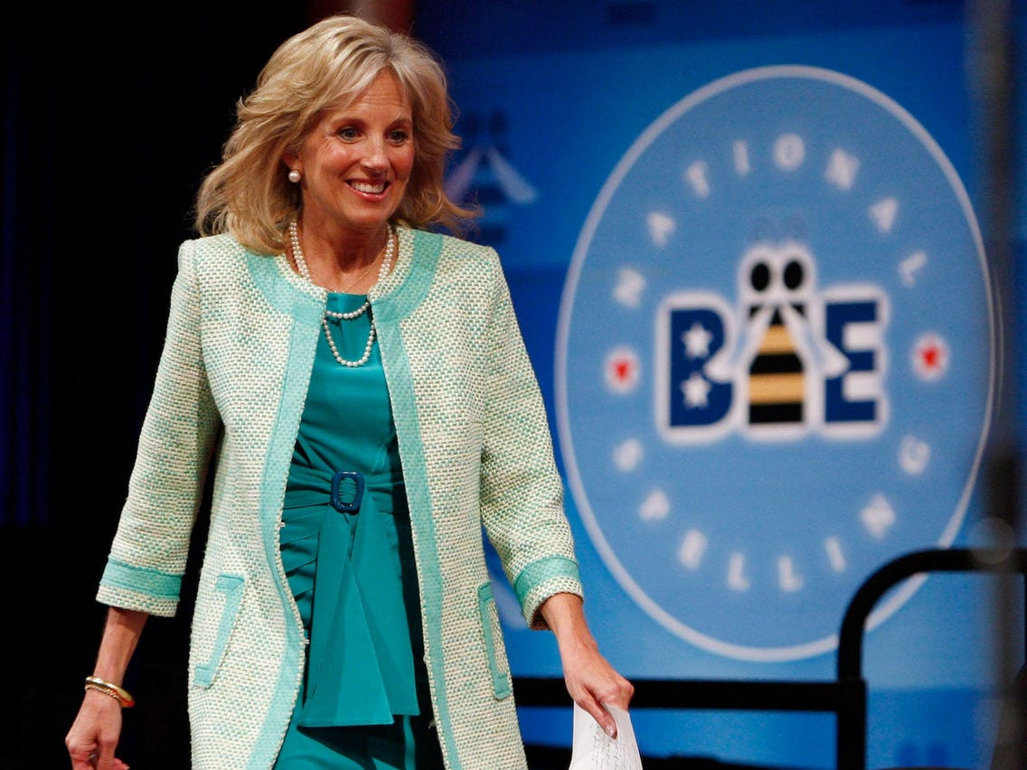Trong khi đó, vợ ông, bà Jill Biden, đang giảng dạy tại Đại học Cộng đồng Bắc Virginia với mức lương 100.000 USD/năm. Ảnh: Getty.
