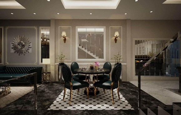 Những bức ảnh thiết kế cũng hé lộ nội thất hiện đại trong căn nhà của chị gái Ngọc Trinh.