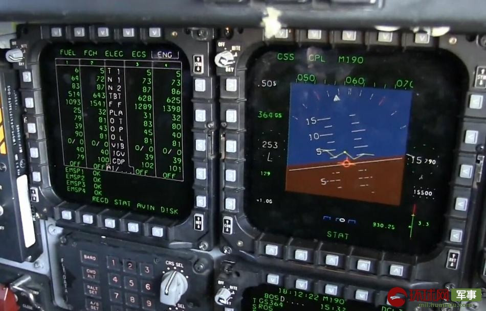 Các màn hình hiển thị thông số trên chiếc oanh tạc cơ chiến lược B-2 Spirit phần lớn đều là màn hình kiểu cũ với nút bấm chức năng ở bên ngoài màn hình.