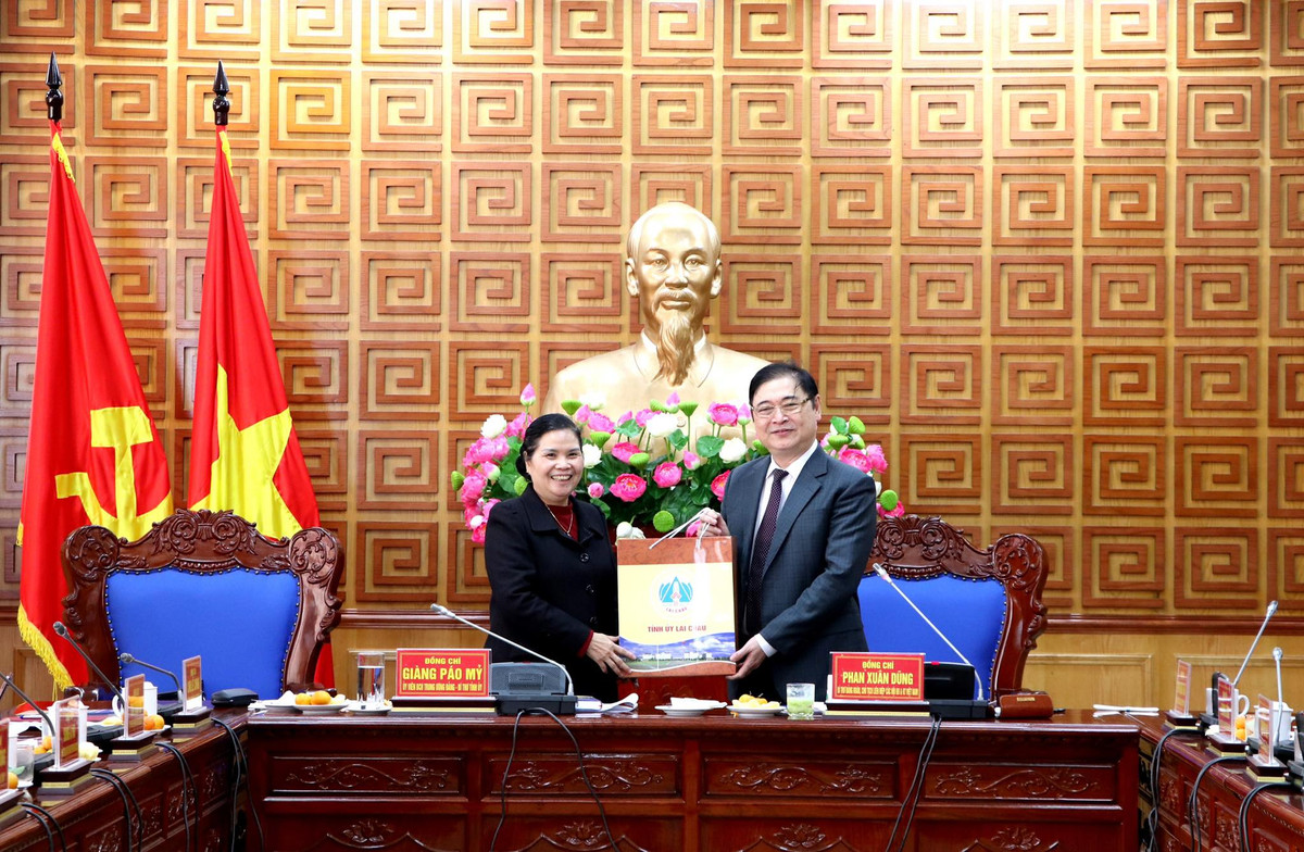 Dang doan VUSTA lam viec voi Ban Thuong vu Tinh uy Lai Chau-Hinh-6