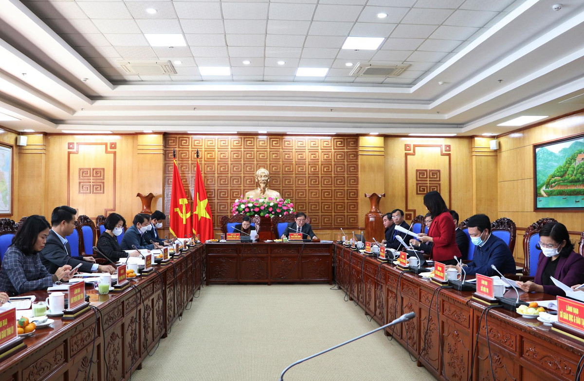 Đảng đoàn VUSTA làm việc với Ban Thường vụ Tỉnh ủy Lai Châu Dang doan VUSTA lam viec voi Ban Thuong vu Tinh uy Lai Chau